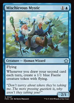 Mischievous Mystic Foil Foundations 47 NM MTG - Image 1