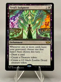 Teval's Judgment - TDC #28 - MTG Commander Tarkir: Dragonstorm Near Mint - Image 1