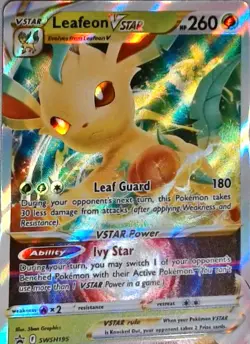 Pokemon | SWSH: Sword & Shield Promo Cards | Leafeon VSTAR - | SWSH195 | NM Holo - Image 1