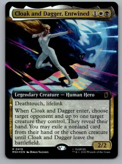 Cloak and Dagger, Entwined (Extended Art) 419 Marvel Super Heroes Magic Foil NM - Image 1