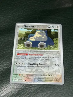 Snorlax 143/165 Reverse Holo Scarlet & Violet 151 English Pokemon TCG NM - Image 1