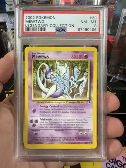 Pokemon 2002 Legendary Collection #29 Mewtwo PSA 8 - Image 1