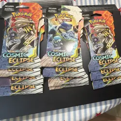 Pokemon TCG Cosmic Eclipse Sealed Booster Pack Lot 11 Packs 10 Cards Each - Image 1