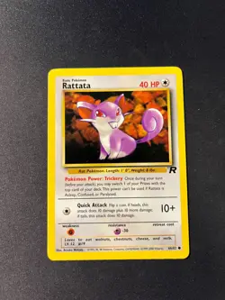 Pokemon TCG Rattata 66/82 Team Rocket Colorless Common WOTC 2000 Vintage - Image 1