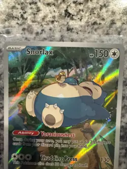 Pokemon Snorlax SVP 051 Black Star Promo Scarlet & Violet 151 Near Mint Holo - Image 2