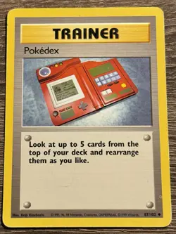 Pokemon TCG Pokedex Base Set 87/102 Regular Unlimited Uncommon (L) - Image 1