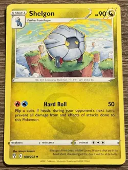 SHELGON EVOLVING SKIES SET POKEMON CARD 108/203 LP (L) - Image 1