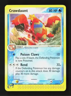 Crawdaunt 13/97 Rare Dragon Pokemon Near Mint - Image 1