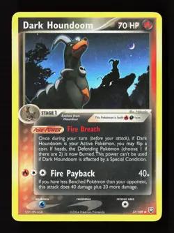 Dark Houndoom 37/109 Uncommon Team Rocket Returns Pokemon Heavily Played - Image 1