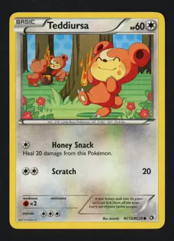 Teddiursa RC15/RC25 Legendary Treasures: Radiant Collection Holofoil Pokemon TCG - Image 1
