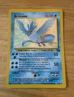 Wizards of the Coast Articuno 2/62 Fossil Holo Rare Unlimited English 1999 70 HP - Image 1
