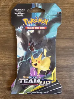 Pokemon Team Up Sleeved Booster Pack Pikachu Zekrom Factory Sealed 2019 - Image 1