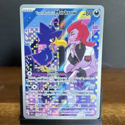 Pokemon TCG Team Rocket's Murkrow SV10 Destined Rivals IR Full Art Holo 200/182 - Image 1
