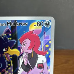 Pokemon TCG Team Rocket's Murkrow SV10 Destined Rivals IR Full Art Holo 200/182 - Image 2