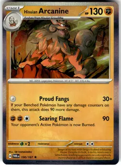 Hisuian Arcanine (Non-Holo) Holo 100/167 Deck Exclusives Pokemon NM Fast Ship - Image 1