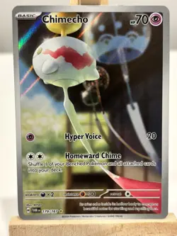 Pokemon Chimecho 179/167 Twilight Masquerade Illustration Rare Holo Full Art NM - Image 1