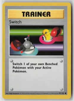 Switch 95/102 Common Base Set Shadowless Pokemon Unlimited Moderately Played - Image 1