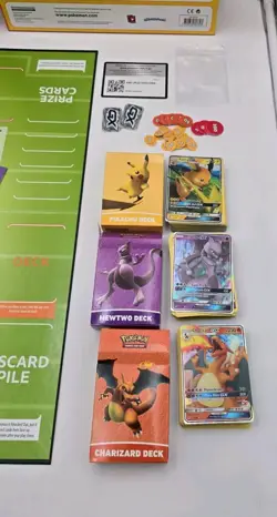 Pokemon TCG: BATTLE ACADEMY BOX Pikachu Mewtwo Charizard Decks 820650807893 - Image 2