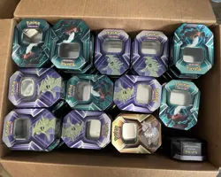 67x Lot Empty Pokemon Triple Whammy Tins Perfect 4 Storage Crafting Or Bulk 🔥🔥 - Image 4