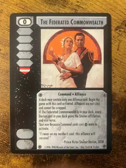 Battletech CCG TCG Card Game Rare Crusade Expansion The Federated Commonwealth - Image 1