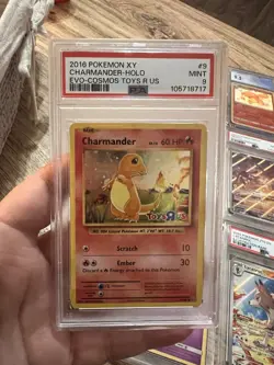 Pokemon TCG 2016 XY Evolutions Charmander Toys R Us Holo Promo #9 PSA 9 - Image 1