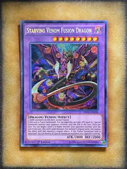 Yugioh Starving Venom Fusion Dragon INOV-EN038 Secret Rare 1st Ed NM - Image 1