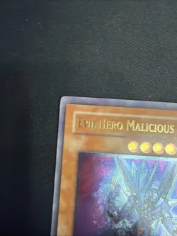 Yugioh Evil Hero Malicious Edge GLAS-EN003 Ultimate Rare 1st Ed NM - Image 2