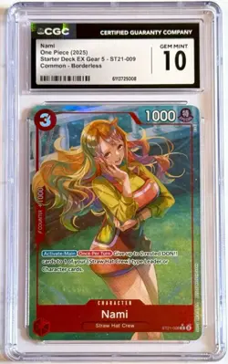 2025 One Piece Nami ST21-009 Starter EX Gear 5 CGC 10 Gem Mint English - Image 1