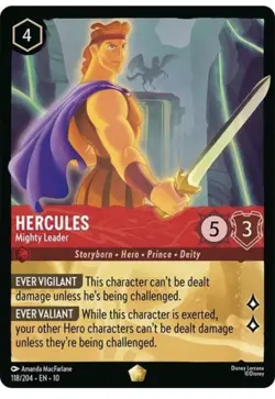 Hercules Might Leader 118/204 Whispers in the Well Non-Foil Disney Lorcana - Image 1