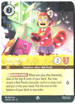 Disney Lorcana TCG Meilin Lee - Losing Control 210/207 Epic Foil Attack Of The V - Image 1