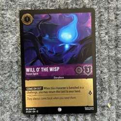 Disney Lorcana Wilds Unknown Will O' The Wisp 47/204 Foil NM - Image 1