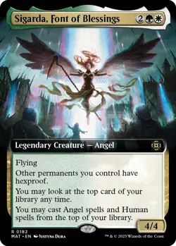 Foil - Sigarda, Font of Blessings (Extended Art) - 182 / NM / English MTG - Image 1