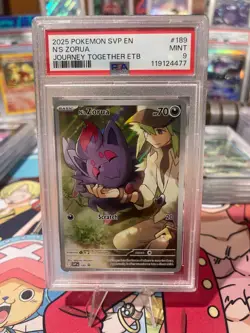 PSA 9 N's Zorua 189 Sv: Scarlet & Violet Promo Cards ETB - Image 1