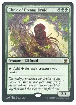 Magic: The Gathering Circle of Dreams Druid AFR Rare Creature 176/281 Regular - Image 1