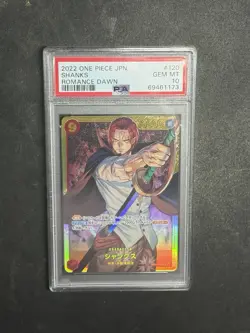 PSA 10 GEM MINT SHANKS OP01-120 SEC JPN ROMANCE DAWN 2022 ONE PIECE #120 - Image 1