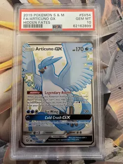 2019 Pokemon Hidden Fates SV54 Articuno GX PSA 10 62162899 New Cards - Image 1