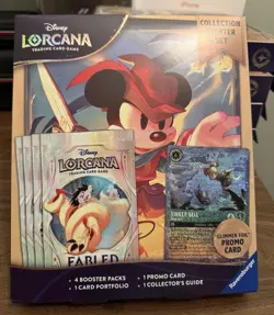 New Disney Lorcana Fabled Collection Starter Set Tinker bell Foil Promo Booster - Image 1