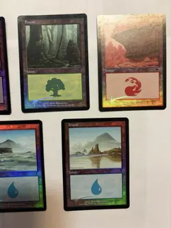 6 Magic The Gathering Foil Basic Land Valuable Collectable Cards - Image 5