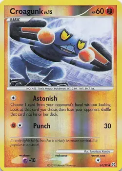 Pokemon Card - Croagunk - Reverse Holo (61/99 - Arceus) - Image 1