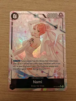 One Piece Card Game Nami OP15-086 Adventures on Kami's Island Alt Art Foil- edge - Image 1