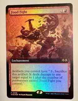 Food Fight Foil (346) Extended Art Wilds of Eldraine WOE MTG Magic - Image 1