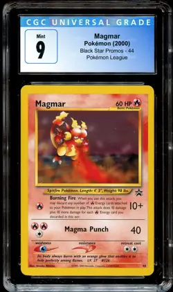 CGC 9 MINT Magmar # 44 WOTC Black Star Promo Pokemon Card - Image 2