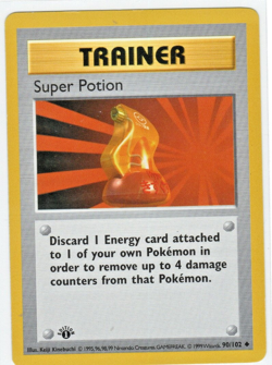 Super Potion 90/102 1st Edition Uncommon Base Set Shadowless Pokemon English NM - Image 1