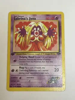 LP POKEMON SABRINA'S JYNX 1st Edition Gym Heroes WOTC 59/132 - Image 1