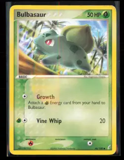 Bulbasaur 46/100 Common Crystal Guardians Pokemon Moderately Played - Image 1