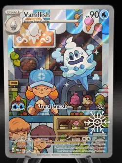 Pokemon TCG Vanillish 190/182 Holiday Calendar Stamped Snowflake Stamp Holo MP - Image 1