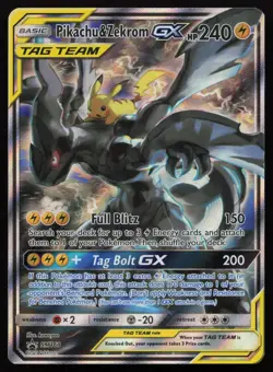 Pikachu & Zekrom GX SM168 Holo Promo Sun & Moon Promo Pokemon English NM - Image 1