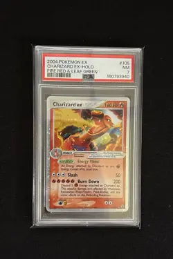 Pokemon EX FireRed & LeafGreen Charizard Holo #105/112 PSA 7 SWIRL (FRESH CERT)! - Image 1