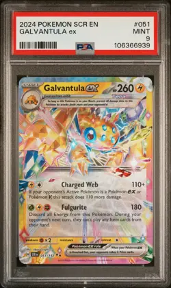 2024 Pokemon Stellar Crown Gavantula Ex #051 PSA 9 Mint - Image 1