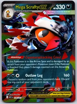 Pokemon TCG ME: Ascended Heroes Mega Scrafty ex - 135/217 Holo NM - Image 1